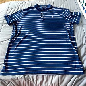 Polo Ralph Lauren Navy, Grey, White Stripped Polo Size XL Worn Once